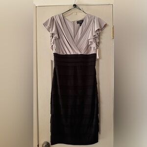 NWT Dress Barn Collection Cocktail Dress Black and Tan Size 4